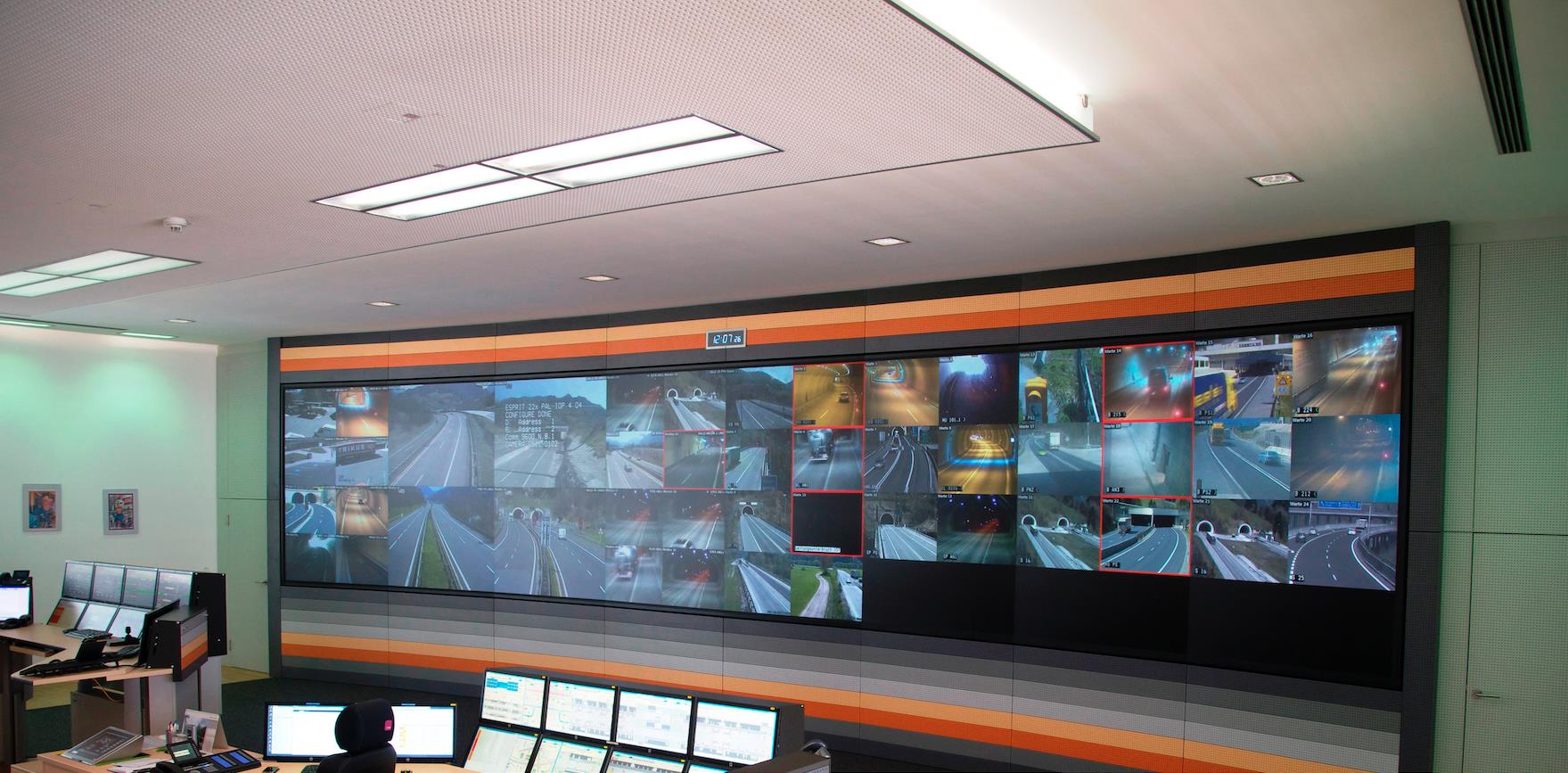 Figure 1 : Exemple de système de vidéosurveillance dans un tunnel